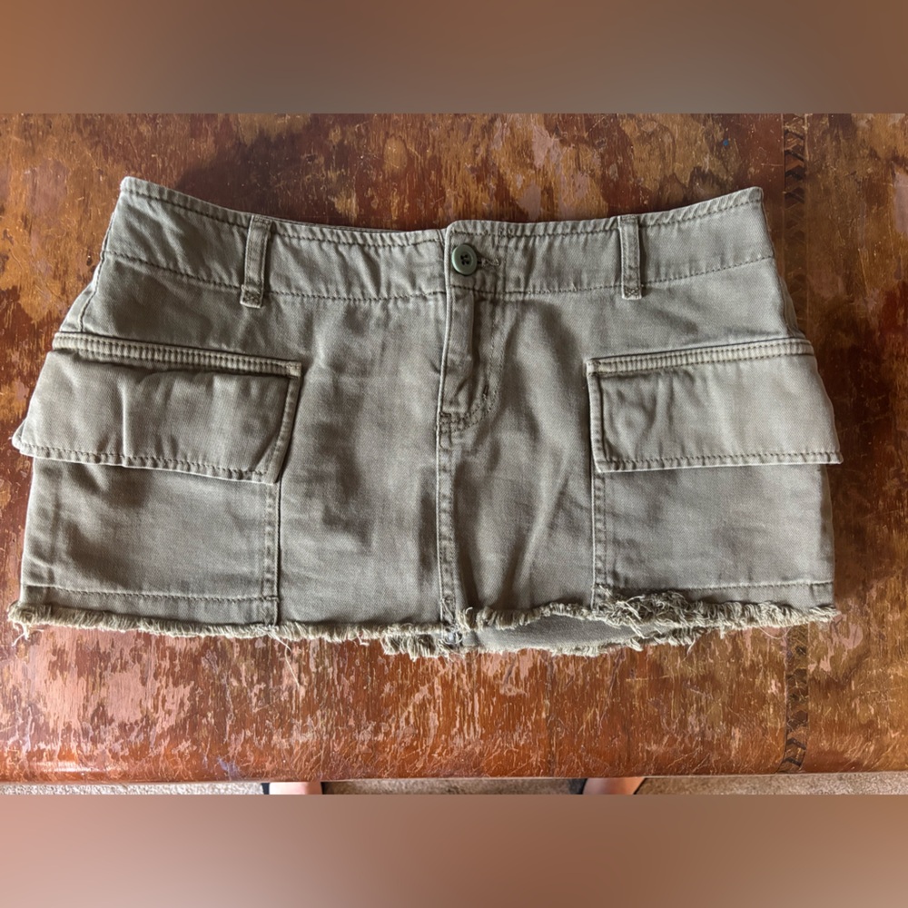 We The Free Khaki Mini Skirt
